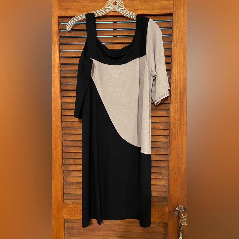 STUDIO 1886 Women’s Colorblock One Shoulder Dress Size L